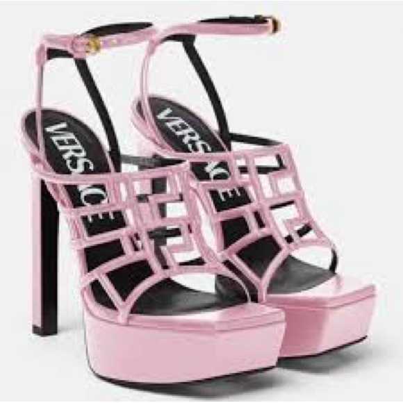 Versace Maze open Toe heels brand new light pink - Picture 2 of 3